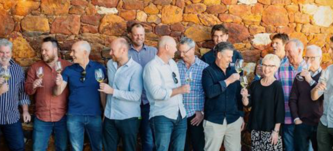 John Duval team celebrating cellar door opening